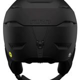 Giro Tor Spherical Helmet 2023 - A matte black helmet with a subtle white logo on the front and a small yellow sticker on the back.
