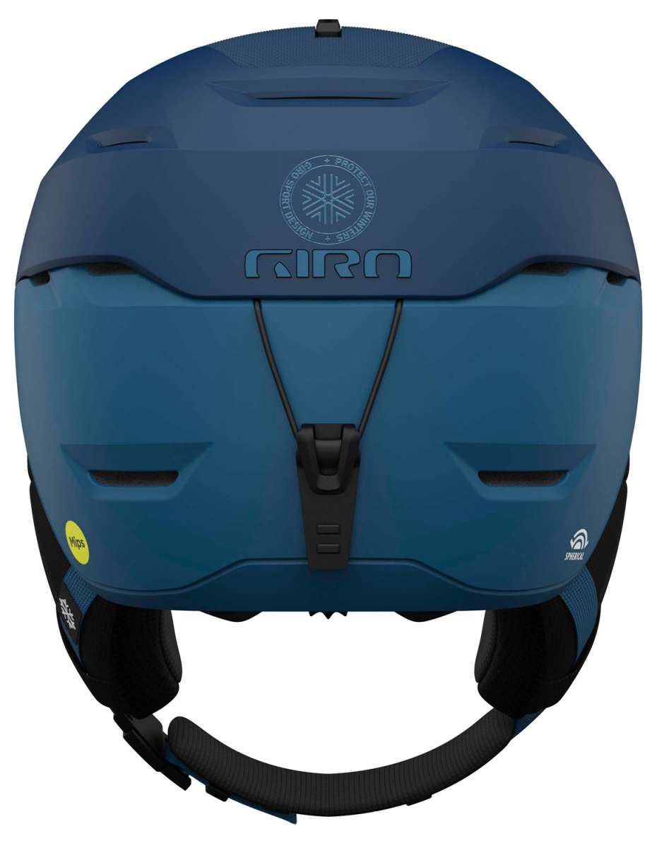 Giro Tor Spherical Helmet 2024 - A matte black helmet with a white logo on the front and a strap at the back.