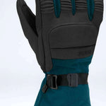 Gordini Cache Gauntlet Glove - A dark gray glove with a textured palm and thumb, featuring a black strap on the wrist.