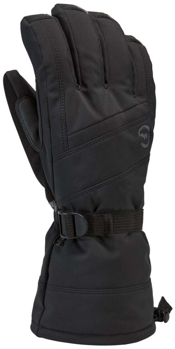 Gordini Fall Line Glove - A black glove with a strap around the wrist and a logo on the top of the hand.