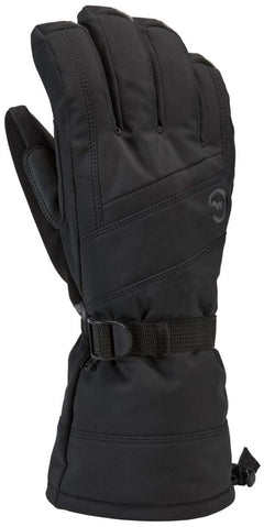 Gordini Fall Line Glove - A black glove with a strap around the wrist and a logo on the top of the hand.