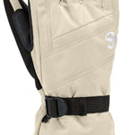 Gordini Women's Fall Line Glove - A pair of gloves with a black palm and cream-colored back, featuring a white logo on the wrist strap.