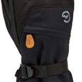 Gordini Women's Stomp Glove - A black glove with a white logo on the wrist strap and brown accents on the thumb and index finger.