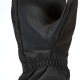 Gordini Women's Stomp Mitt - A pair of black mittens with a textured palm and thumb, featuring a brown logo on the cuff.
