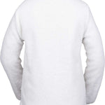 Volcom Women's Reversible Polar Shell Jacket 2020 - A white jacket with a pink collar and trim, featuring a subtle snowflake pattern on one side.