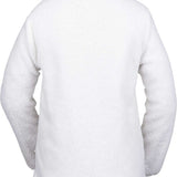 Volcom Women's Reversible Polar Shell Jacket 2020 - A white jacket with a pink collar and trim, featuring a subtle snowflake pattern on one side.