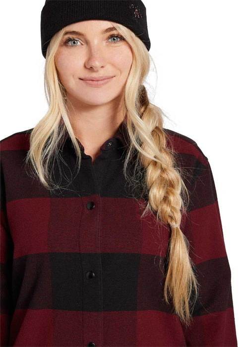 Volcom Ladies' Jenny Button-Up Long Sleeve Flannel Shirt 2019-2020