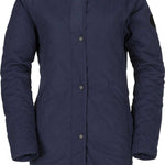 Volcom Jacket Liner - A dark gray jacket with a subtle diamond pattern and black buttons down the front.