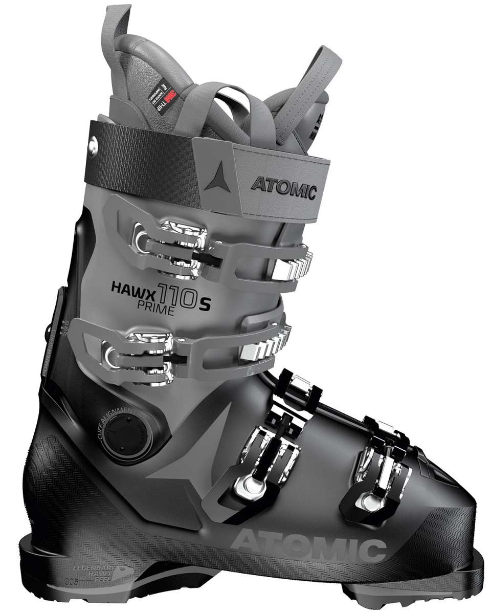 Hawx Prime 110 S GW Ski Boots 2021-2022 - Black ski boots with silver buckles and straps.