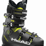 Head Advant Edge 75 Ski Boots 2021-2022 - Black ski boots with yellow accents and a white logo on the side.
