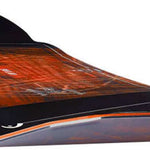 Head Anything Lyt Snowboard 2024 - A snowboard with a black top and bottom, featuring an orange patterned middle section.
