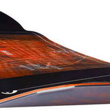 Head Anything Lyt Snowboard 2024 - A snowboard with a black top and bottom, featuring an orange patterned middle section.