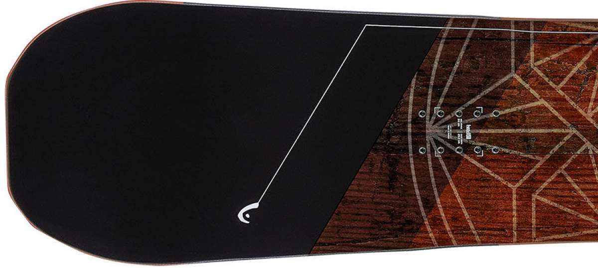 Head Anything Lyt Snowboard 2024 - A black snowboard with a white logo in the top right corner.