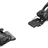 Tyrolia Attack 11 Ski Bindings 2024 - Black bindings with silver hardware and a clear plastic window on top.