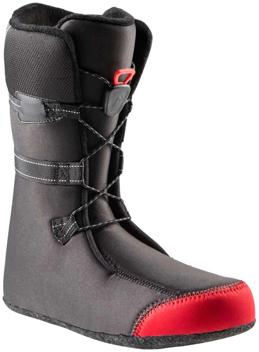 Head Classic LYT BOA Snowboard Boot 2024 - Black snowboard boot with a red logo on the side and black laces.