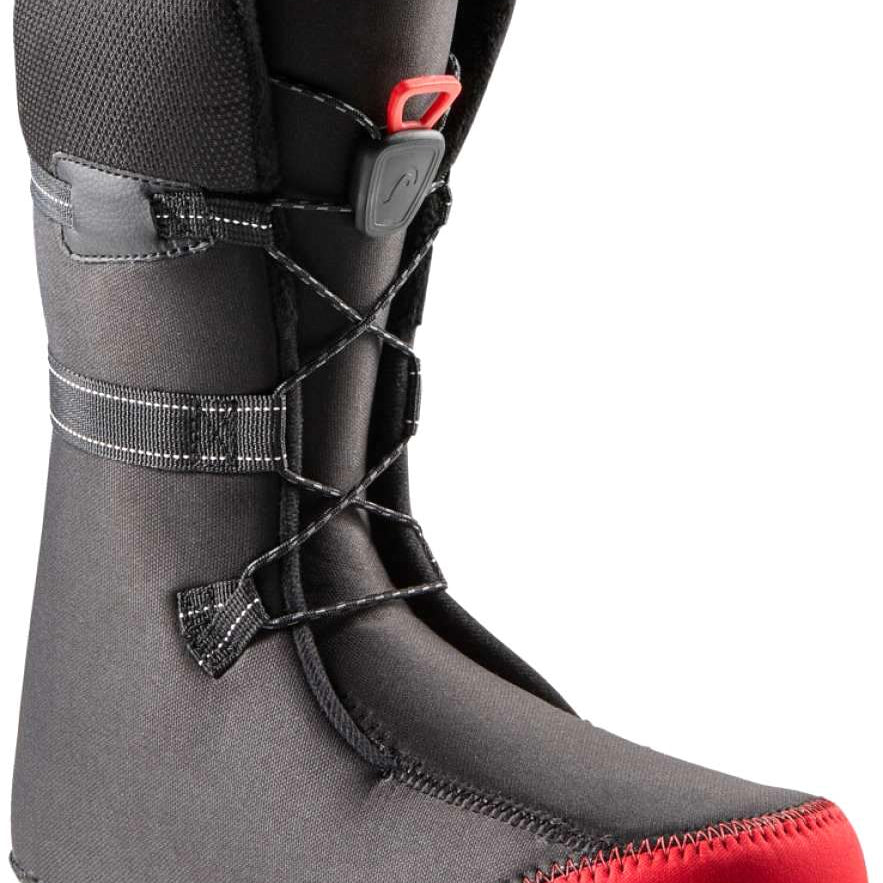 Head Classic LYT BOA Snowboard Boot 2024 - Black snowboard boot with a red logo on the side and black laces.