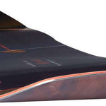 Head Daymaker Lyt Snowboard 2024 - A black snowboard with a red and blue stripe along its edge.