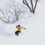 Head Draw Lyt Limited Edition Snowboard 2022 - A snowboard with a black base and white, wavy lines on top.