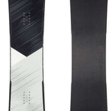Head E Instinct LYT Snowboard 2023 - A black snowboard with a white geometric pattern on top and a small logo in the upper left corner.