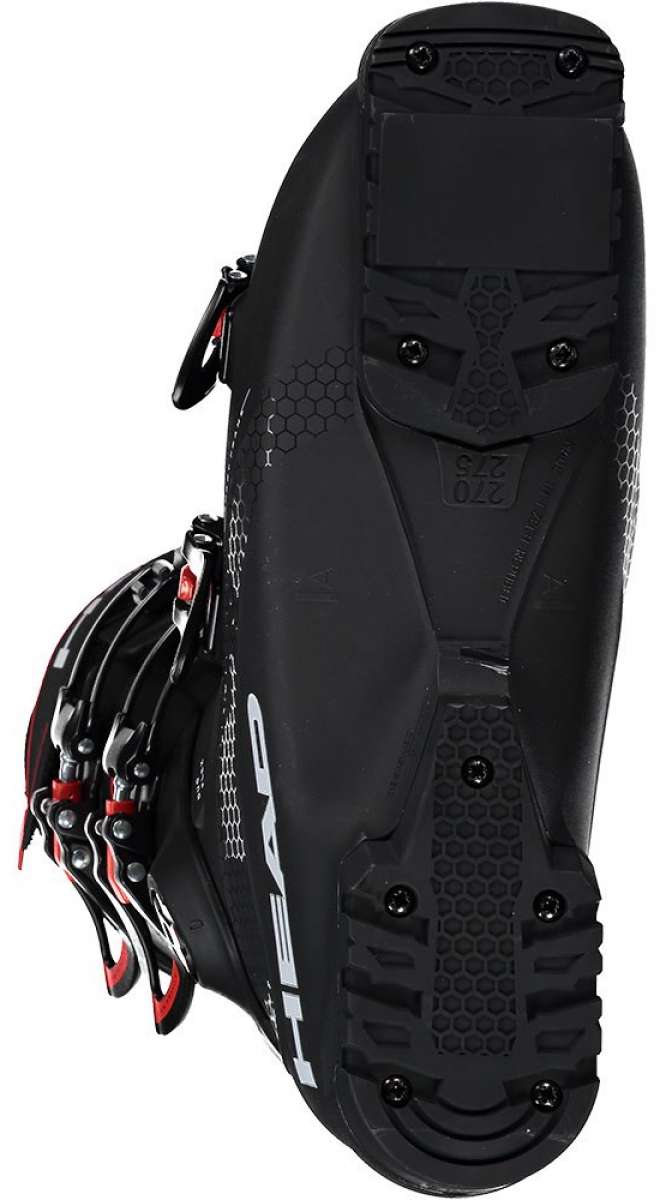 Head Edge Lyt 100 Ski Boot 2023 - Black ski boot with white and red accents on the side.