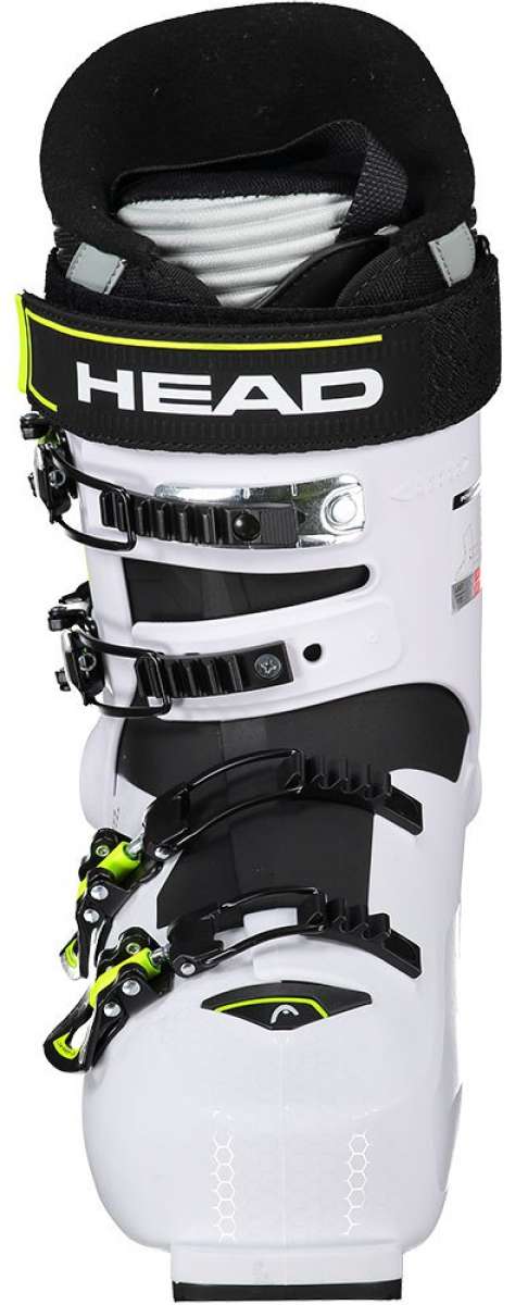 Head Edge Lyt 100 Ski Boot - White ski boot with black and yellow accents on buckles.