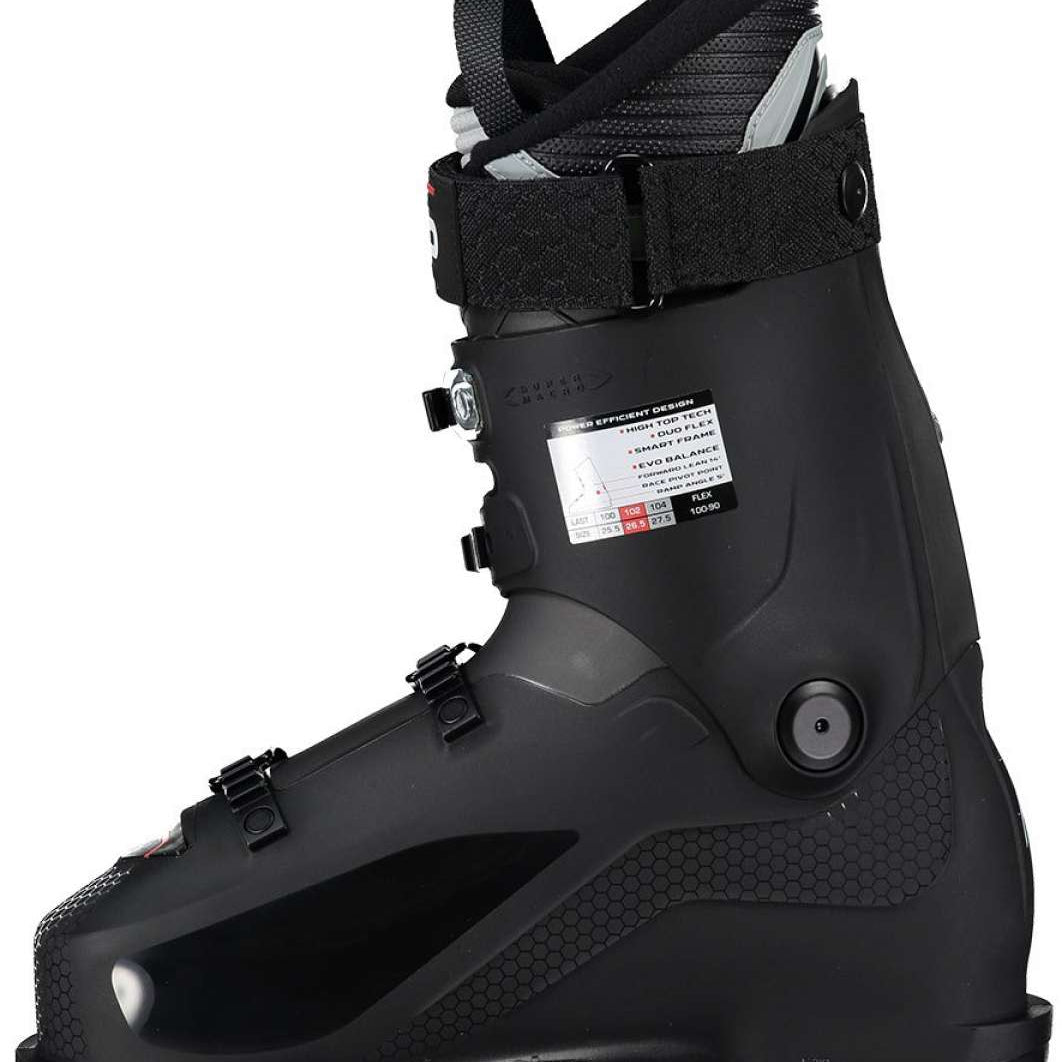 Head Edge Lyt 100 Ski Boot 2023 - Black ski boot with a sleek, modern design and silver buckles.