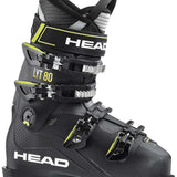 Head Edge Lyt 80 Ski Boot 2023 - Black ski boot with yellow accents and silver buckles.