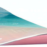 Head Women's Fountain Snowboard 2024 - A snowboard with a blue and white design on top of a pink base.