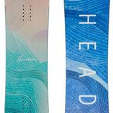 Head Women's Fountain Snowboard 2024 - A blue snowboard with a white logo and white lettering that reads "Fountain" on top of it.