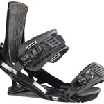 Head FX One LYT Snowboard Binding 2023 - Black snowboard bindings with silver buckles and straps.