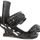 Head FX One LYT Snowboard Binding 2023 - Black snowboard bindings with silver buckles and straps.