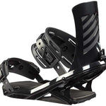 Head FX One LYT Snowboard Binding 2023 - Black snowboard bindings with silver hardware and a black textured strap.