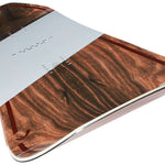 Head Gamechanger Snowboard 2024 - A snowboard with a brown wood grain pattern on its top surface.