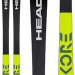 Head Kore 93 Skis 2024 - Black skis with white lettering and a gray logo on top.