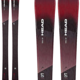 Head Ladies Total Joy Skis 2023 - Black skis with a red stripe at the top and white lettering that says "HEAD".
