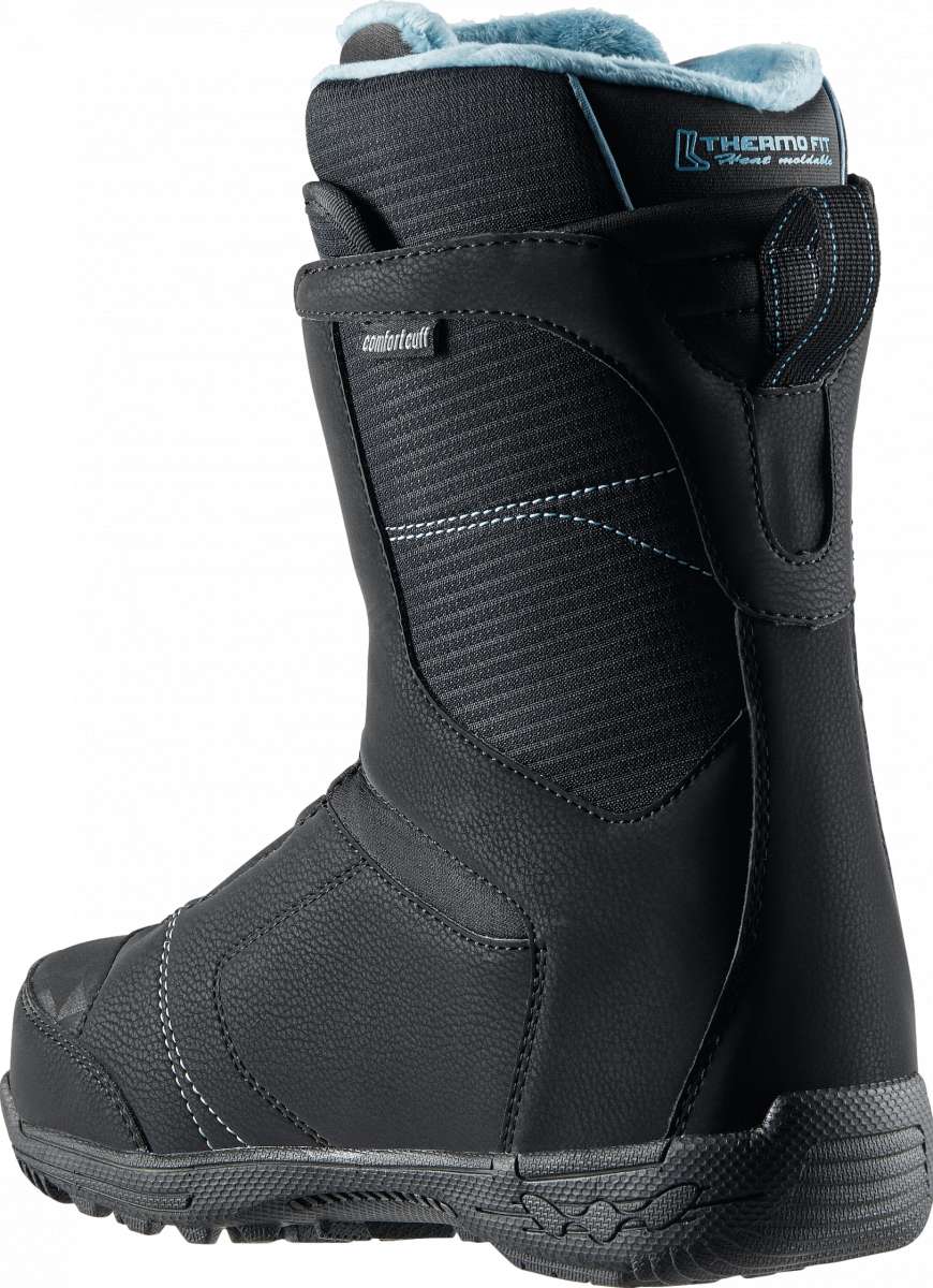 Head Women's Zora Lyt BOA Snowboard Boot 2024 - Black snowboard boot with a textured pattern on the upper and a black sole.