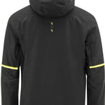 Head Neo Insulated Jacket 2023 - A black jacket with a hood, featuring yellow accents on the shoulders and chest.