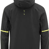 Head Neo Insulated Jacket 2023 - A black jacket with a hood, featuring yellow accents on the shoulders and chest.