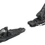 Tyrolia Protector PR 11 Ski Bindings 2024 - Black ski bindings with silver hardware and a clear plastic window on the toe piece.