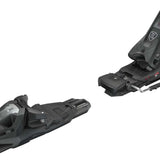 Tyrolia Protector PR 11 Ski Bindings 2024 - Black ski bindings with silver hardware and a clear plastic window on the toe piece.