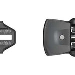 Tyrolia Protector SLR 11 Ski Bindings 2024 - Black ski bindings with silver hardware and a red logo on top.