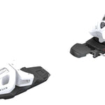 Tyrolia Protector SLR 11 Ski Bindings 2024 - White ski bindings with black and red accents on a white background.