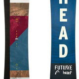 Head Rowdy Jr Snowboard 2024 - A snowboard with a brown wood grain pattern on its top surface.