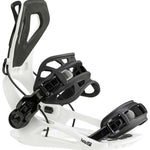 Head RX One Snowboard Binding 2025 - A black snowboard binding with a white logo on the strap and a silver buckle.