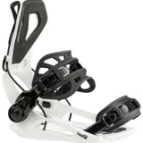 Head RX One Snowboard Binding 2025 - A black snowboard binding with a white logo on the strap and a silver buckle.