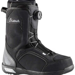 Head Scout LYT Boa Snowboard Boot 2023 - Black snowboard boots with white stitching and a black BOA dial on the side.