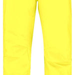 Head Summit Insulated Pants 2023 - Bright yellow pants with black buttons on waistband and two zippered pockets on sides.