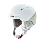 Head Vanda Helmet 2024 - White helmet with gray accents on the side and a neon green stripe along the back.