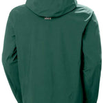 Helly Hansen Swift 3 Layer Shell Jacket 2022-2023 - A dark green waterproof jacket with a hood, zip closure and two front pockets.