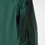 Helly Hansen Swift 3 Layer Shell Jacket 2022-2023 - A dark green jacket with a zippered chest pocket and adjustable cuffs.